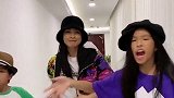 张庭一家四口出动表演，舞姿活泼配合默契，夫妻俩成功将儿女带偏
