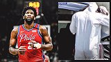 恩比德抵达NBA复赛地点 “大帝”全副武装堪比医护人员