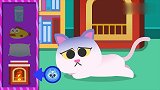 彩色卡通人悉心照顾饥饿寒冷母鸡、猩猩、猫咪，真是好友爱呢
