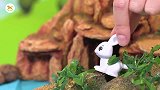 汪汪队玩具王国：兔子在岩石上，不料风太大，都把兔子吹走了！