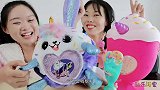 拆“超大独角兽盲盒”，与萌宠玩偶对话DIY冰淇淋杯，惊喜不断