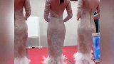 三个女人穿紧身裙子显身材，你觉得好看吗