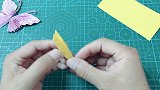 漂亮的蝴蝶折纸，做法简单，2分多钟就做好了