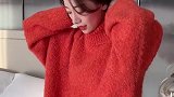女生穿毛衣好甜好温暖