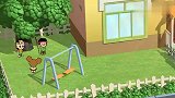大头儿子：小卫士们真英勇，很认真守卫中，不让坏人进来