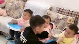 龙凤三胞胎兄妹不好好吃饭，五岁的哥哥网上学来的办法太管用了