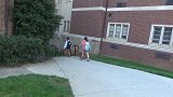 男子假扮草人在街上故意捉弄路人，路人纷纷被吓到