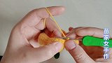 钩针编织可爱的小南瓜，用长针和短针的钩法