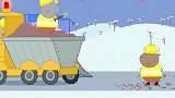 小猪佩奇：妈妈们真勇敢，这大雪天气，居然还敢下水游玩