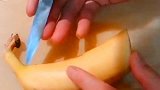 原来西餐厅是这样切香蕉的，这技术真是出神入化了