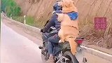 怕狗吃不好，骑行300公里带狗回家
