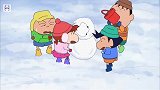 蜡笔小新新番：小新穿雪人装打雪仗,这个组合注定软萌!