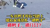 一车小鸭子掉在马路上