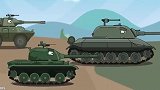 坦克世界动画：将军被敌方击中，士兵们去报仇展开激烈战斗