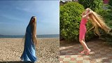 乌克兰女子留1.8米长发，称有十多个男人向她求婚还有人想闻