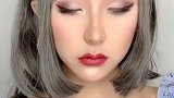 分享一个超正25唇色+超A的紫色系欧美妆