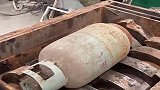回收站吃铁神器，这机器牙齿真是太坚硬了