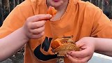 光馋人吃扇贝肉海鲜