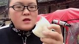 烤糯米粑粑吃沾酥麻糖