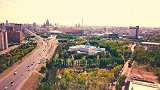 航拍阿斯塔纳，哈萨克斯坦的首都，面积很大，人口只有150万