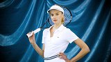 《秀色体坛》138：网球少女在线性感玩球 短裙轻飘秀白美长腿