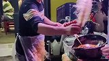街头小吃，拉丝棉花糖