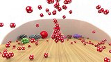启蒙教育 3D动画趣玩儿童彩色保龄球 学习颜色