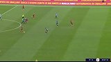 第52分钟罗马球员马约拉尔进球 罗马2-1斯佩齐亚