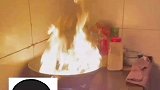 女子在家拍消防科普视频，不料火势太大差点把家烧了