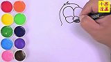 亲子趣味创意简笔画，画非常聪明的动物鹦鹉 ，色彩早教益智视频