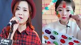 美女直播吃可爱的字母糖，一口一个真过瘾，是我向往的生活