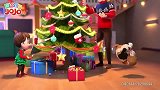 超级宝贝：姐姐在布置圣诞树，狗狗不要捣乱呀，姐姐会生气的