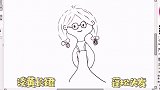 简笔画头像：你看，淡黄长裙蓬松头发的女孩来了