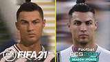你选哪个？FIFA21与实况21全方位对比：哪个C罗更真实？