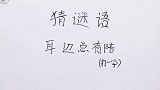 猜谜语：耳边总有陪，是什么东西呢？打一字你能猜到吗
