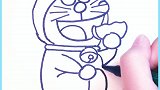 哆啦A梦只要能吃铜锣烧宅在家多久都不怕 简笔画 绘画教程