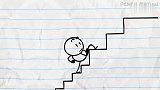 创意铅笔动画：永远爬不完的阶梯，仿佛看到整个人生