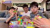 林志颖三娃罕同框！爸爸玩魔方连二儿子都不如，背景豪宅惹人注目