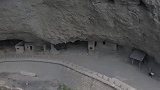 航拍山西河津禹门口鸽子庵！