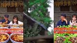 爸爸去山上挖新鲜竹笋配上秘制汤汁做冷锅串串原汁原味