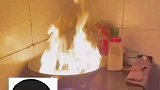 女子在家拍消防科普视频，不料火势太大差点把家烧了