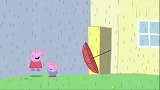 小猪佩奇：下雨必须穿雨衣戴雨帽，不听话的后果，就会像乔治生病