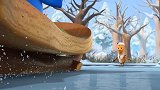 萌鸡小队：萌鸡们滑雪橇，差点停不下来！