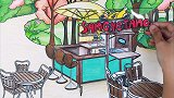 解压创意定格动漫，人参鸡汤，动漫动画