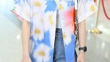 机场直拍！程潇休闲搭配少女感满满 小雏菊衬衫夏日气息十足