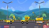给6种工程车找到正确的驾驶室，你能做到吗，起重机压路机挖沟机