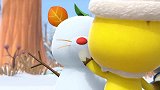 萌鸡小队：这小睡鼠也太困了，坐着这么刺激的雪橇，都能睡着呢！