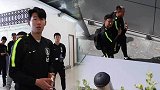 客战黎巴嫩！韩国出征孙兴慜变“萌孙” 申花锋霸对镜头剪刀手