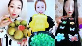 美女直播吃无花果，看着真过瘾，是我向往的生活