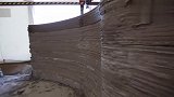 实拍，3D打印建筑物，看来以后盖房子都不用人工了